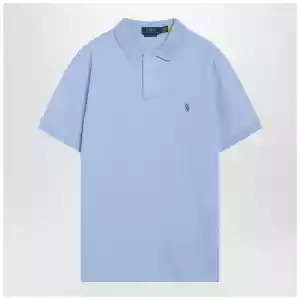 Polo Ralph Lauren Light blue cotton Custom Slim-Fit polo shirt