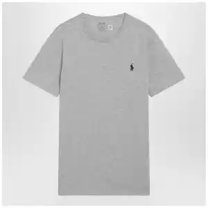 Polo Ralph Lauren Grey mélange cotton Custom Slim-Fit T-shirt