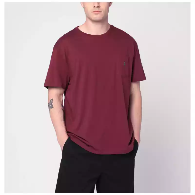 Polo Ralph Lauren Wine red cotton T-shirt Classic-Fit