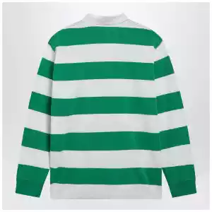 Polo Ralph Lauren White/green striped Classic Fit polo shirt