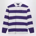 Polo Ralph Lauren White/purple striped Classic Fit polo shirt