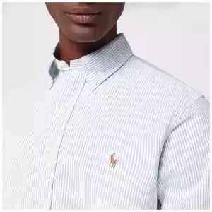 Polo Ralph Lauren Light blue/white striped Oxford shirt Custom-fit