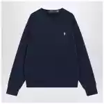 Polo Ralph Lauren Navy blue cotton crew-neck sweatshirt