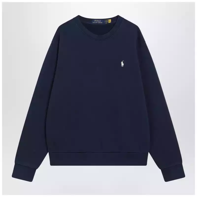 Polo Ralph Lauren Navy blue cotton crew-neck sweatshirt