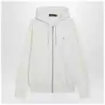Polo Ralph Lauren Ivory cotton zip-up sweatshirt