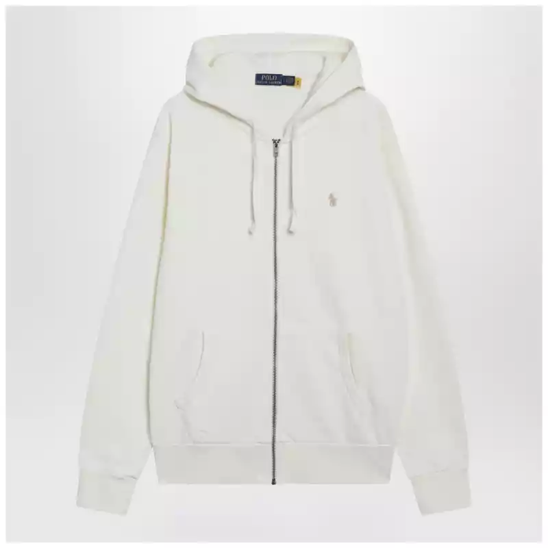 Polo Ralph Lauren Ivory cotton zip-up sweatshirt