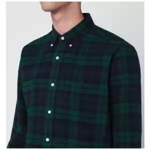 Polo Ralph Lauren Blue navy/green check pattern shirt Custom-Fit