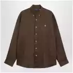 Polo Ralph Lauren Custom-Fit linen shirt in hazelnut color