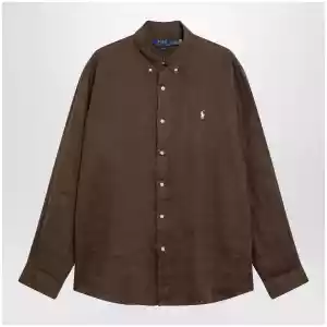 Polo Ralph Lauren Custom-Fit linen shirt in hazelnut color