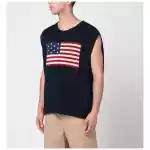 Polo Ralph Lauren Navy blue vest with flag Big-Fit