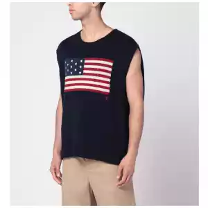Polo Ralph Lauren Navy blue vest with flag Big-Fit