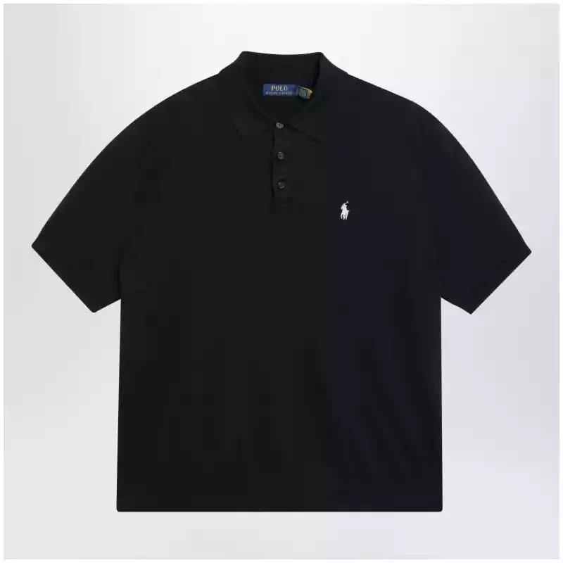 Polo Ralph Lauren Navy blue cotton knit polo