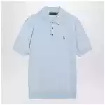 Polo Ralph Lauren Light blue cotton knit polo shirt