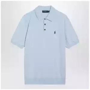 Polo Ralph Lauren Light blue cotton knit polo shirt