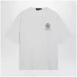Polo Ralph Lauren White Relaxed-Fit T-Shirt With Logo Prints