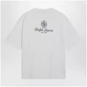 Polo Ralph Lauren White Relaxed-Fit T-Shirt With Logo Prints