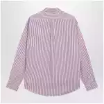 Polo Ralph Lauren White/purple striped Custom-Fit poplin shirt