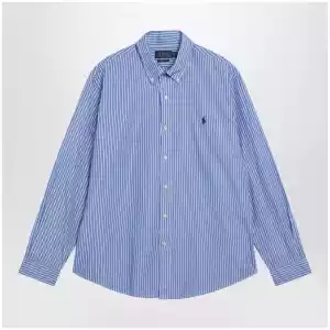 Polo Ralph Lauren White/blue striped Custom-Fit poplin shirt