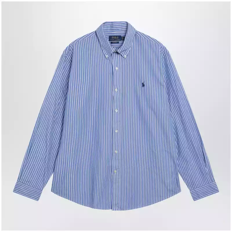 Polo Ralph Lauren White/blue striped Custom-Fit poplin shirt