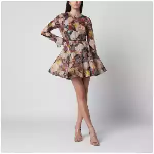 ZIMMERMANN Alchemy peplum mini dress with floral print