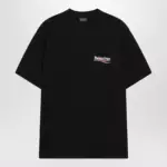 Balenciaga Black Political Campaign Large Fit T-shirt