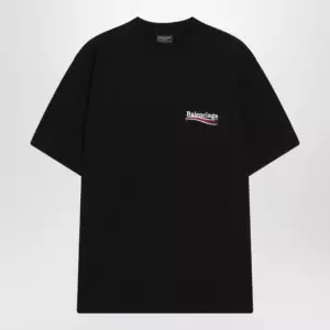 Balenciaga Black Political Campaign Large Fit T-shirt