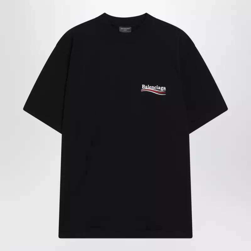 Balenciaga Black Political Campaign Large Fit T-shirt