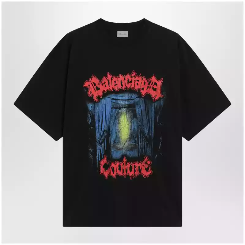 Balenciaga Salon de Couture cotton jersey T-shirt in black
