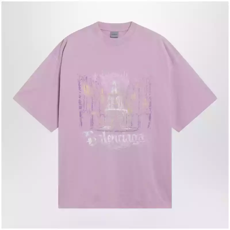 Balenciaga Light pink cotton T-shirt