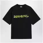 Balenciaga Men's Messy Spray cotton jersey T-shirt in black