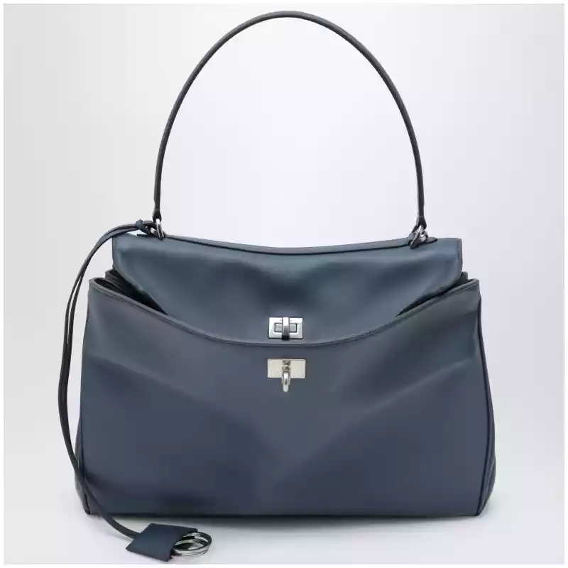 7897722AA4U_S_BALEN-4243.a-1 Balenciaga Rodeo medium light blue smooth calfskin bag