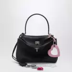 Balenciaga Small black Rodeo bag in smooth calf leather with charm