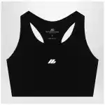 Balenciaga Black Activewear sleeveless top in matt nylon blend