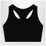 Balenciaga Black Activewear sleeveless top in matt nylon blend