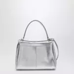 Balenciaga Mini Rodeo bag in shiny silver leather with python print