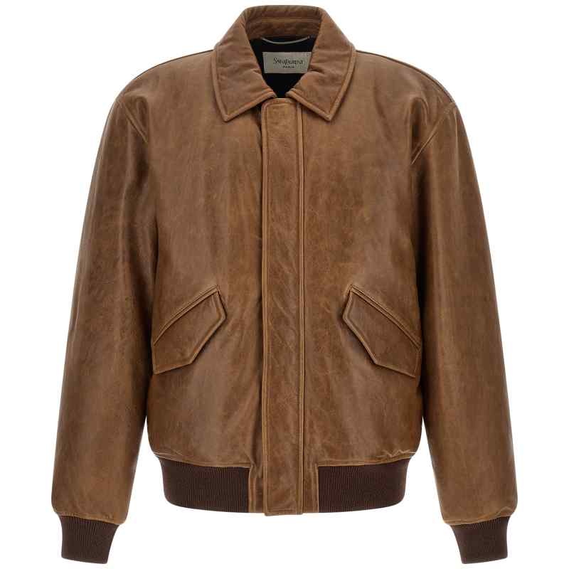 798521YCSX22800_01_M_2026-03-19T09-37-32.153Z-2 Saint Laurent Vintage Leather Bomber Jacket
