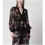 ZIMMERMANN Black Carousel peplum lace blouse