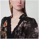 ZIMMERMANN Black Carousel peplum lace blouse