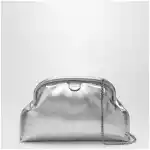 Stella McCartney Silver metallic padded Falabella clutch