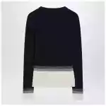 Cardigan with Chez Valentino embroidery in wool