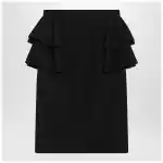 Valentino Black skirt with ruffles on the sides