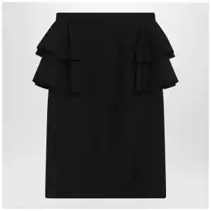 Valentino Black skirt with ruffles on the sides