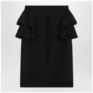 Valentino Black skirt with ruffles on the sides