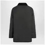 Valentino Olive green quilted jacket with VLogo patch