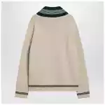 Valentino Butter-coloured sweater with Le Chien de la Maison embroidery