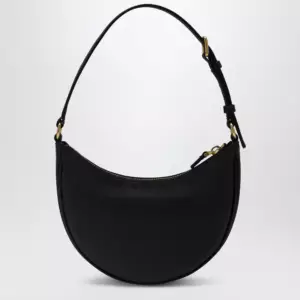 Valentino Garavani VLogo mini shoulder bag in hammered calfskin, black