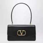 Valentino Garavani Vain bag in black glossy calfskin