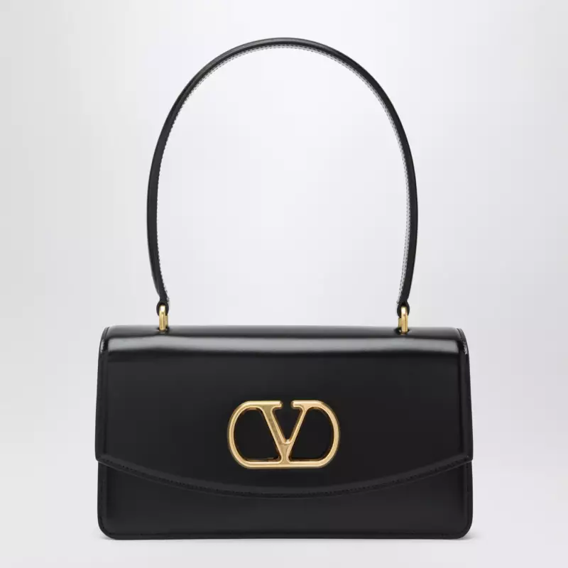 Valentino Garavani Vain bag in black glossy calfskin
