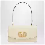Valentino Garavani Vain bag in butter White glossy calfskin
