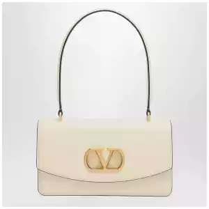 Valentino Garavani Vain bag in butter White glossy calfskin